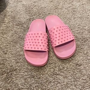 Steve Madden | Shoes | Steve Madden Studded Detail Pool Slides | Poshmark